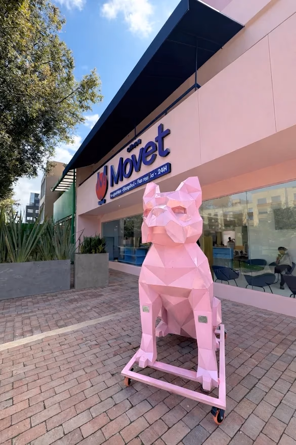 Fachada de una clínica de la red Movet en Bogotá